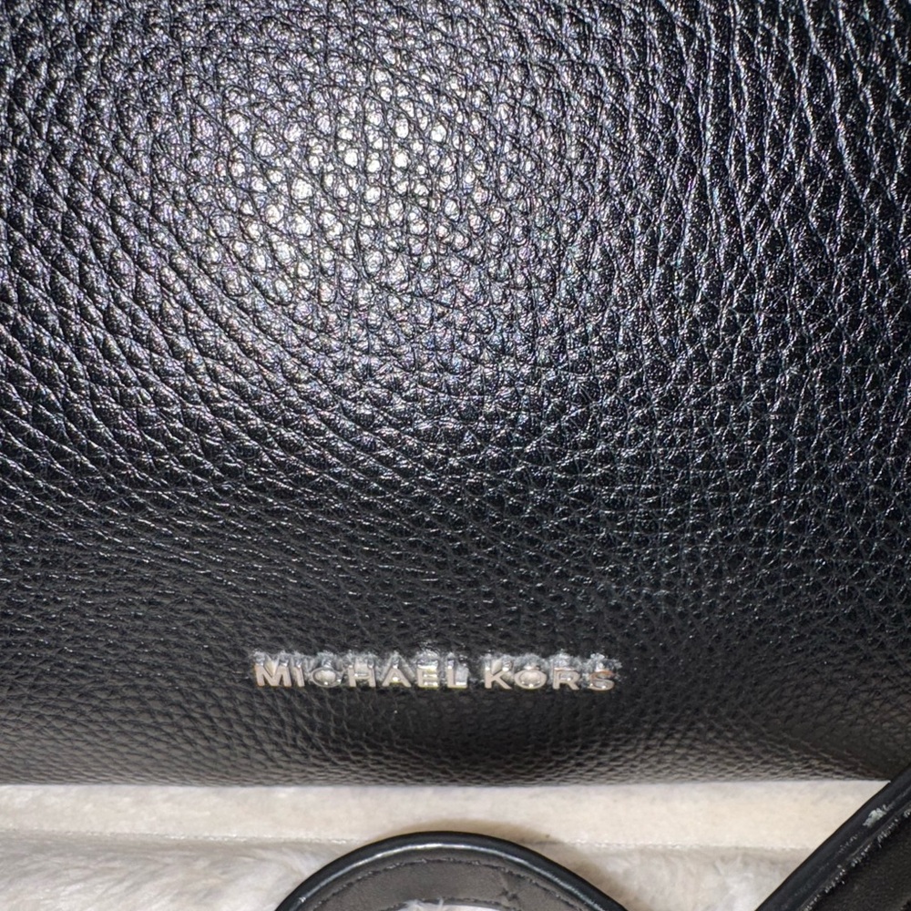 Michael Kors Black Crossbody Bag with Silver Accents - Picture 4 of 10